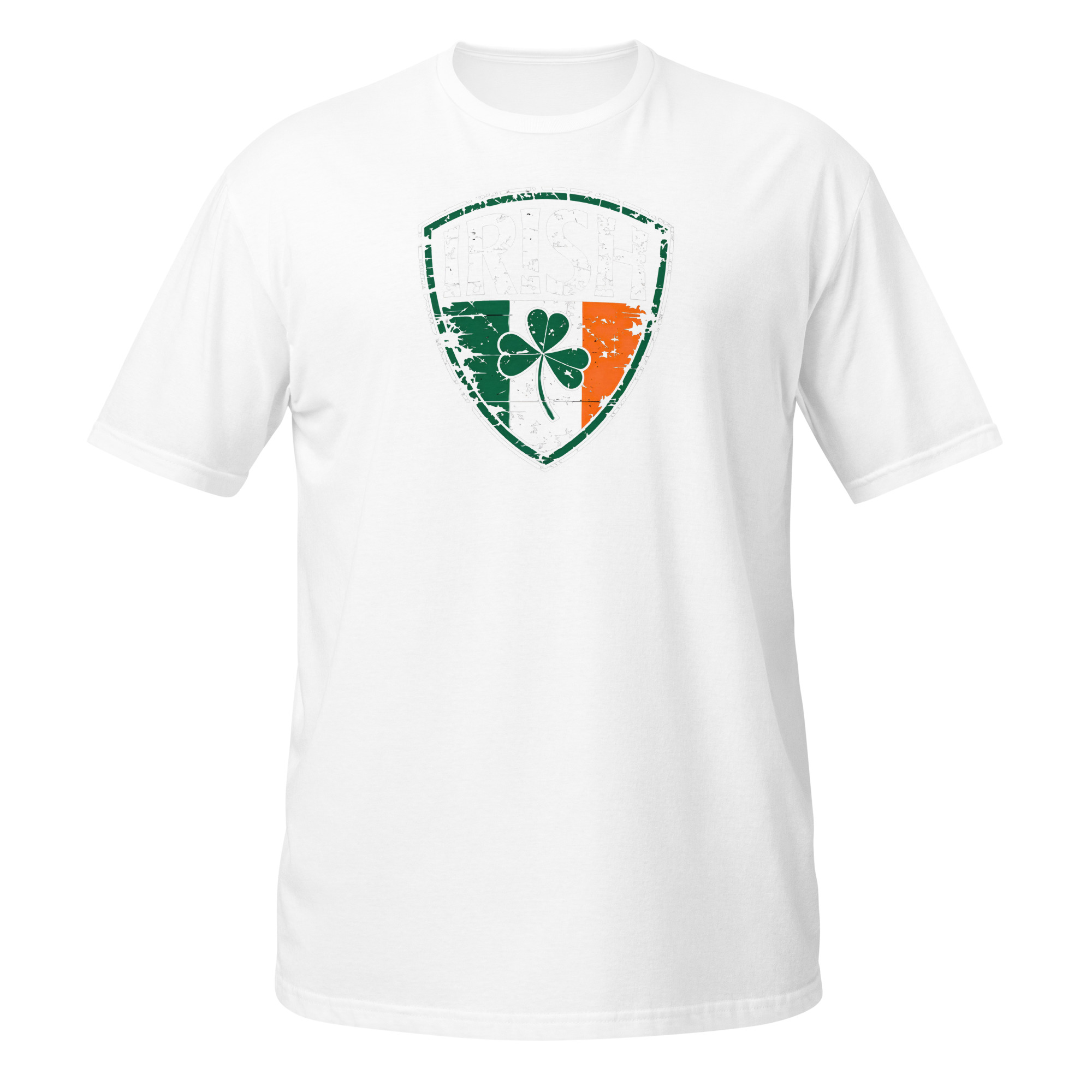 | Funny Remote Work Apparel St. Patrick's Day Lucky Clover and Irish Flag T-Shirt - Image 6